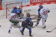 DEL - Eishockey - Saison 2020/21 - ERC Ingolstadt - Augsburger Panther - Nicolas Daws Torwart (#35 ERCI) - Ryan Kuffner (#12 ERCI) - Foto: Jürgen Meyer