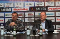Rudi Hofweber und Jim Boni bei der Pressekonferenz zur European Trophy 2010