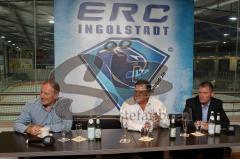 Fanstammtisch ERC Ingolstadt - Jim Boni - Jürgen Arnold - Niklas Sundblad - Foto: Jürgen Meyer