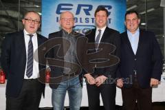 DEL - ERC Ingolstadt - Saison 2013/2014 - Neuvorstellung von Sportlichen Leiter und Geschäftsführer - von links Karl Gruber, Jiri Ehrenberger, Claus Gröbner und Jürgen Arnold