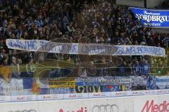 DEL - ERC Ingolstadt - Kölner Haie - unzufriedene Fans Spruchband