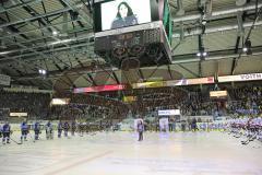 DEL - ERC Ingolstadt - Kölner Haie - PlayOff Finale 2014 - Spiel 2 - Nationalhymne vor dem Spiel singt Lauren Francis