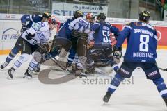 DEL - Eishockey - ERC Ingolstadt - Schwenninger Wild Wings - Saison 2016/2017 - Patrick Köppchen (#55 ERCI) - Thomas Oppenheimer (#8 ERCI) - 71 Jerome Samson (Schwenninger Wild Wings) - Foto: Meyer Jürgen