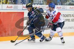 DEL - Eishockey - ERC Ingolstadt - Adler Mannheim - Saison 2016/2017 - Benedikt Kohl (#34 ERCI) - Arendt Ronny (57 Mannheim) - Foto: Meyer Jürgen