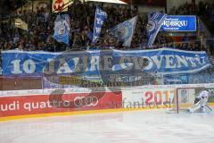 DEL - Eishockey - ERC Ingolstadt - Red Bull München - Fans Jubel Spruchband Gioventu 10 Jahre