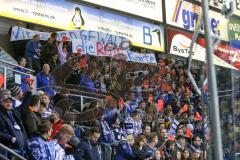 DEL - Eishockey - ERC Ingolstadt - Straubing Tigers - Saison 2016/2017 - Fans zeigen Spruchband - Banner - Wir zeigen Gewalt die Rote Karte - Foto: Meyer Jürgen
