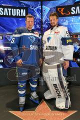DEL - Eishockey - ERC Ingolstadt - Saison 2016/2017 - Vorstellung Sponsor Saturn und neues Trikot - Patrick Köppchen (ERC 55), Torwart Timo Pielmeier (ERC 51)