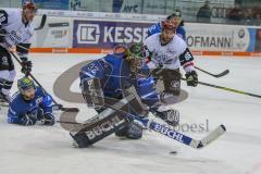 DEL - Eishockey - ERC Ingolstadt - Kölner Haie - Saison 2017/2018 - Jochen Reimer (#32Torwart ERCI) - Ben Hanowski(#86 Köln) - Foto: Meyer Jürgen