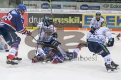 DEL - Eishockey - ERC Ingolstadt - Adler Mannheim - Saison 2017/2018 - Greg Mauldin (#20 ERCI) - Kael Mouillierat (#22 ERCI) -  Darin Olver (#40 ERCI) - Foto: Meyer Jürgen