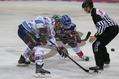 DEL - Eishockey - ERC Ingolstadt - Adler Mannheim - Saison 2017/2018 - Brandon Buck (#9 ERCI) gewinnt das Bully - Foto: Meyer Jürgen