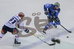 DEL - Eishockey - ERC Ingolstadt - Eisbären Berlin - Saison 2017/2018 - Laurin Braun (#91 ERCI) - Sean Backman (#61 Berlin) - Foto: Meyer Jürgen