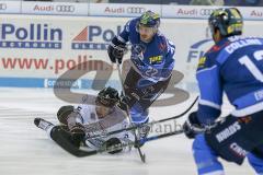 DEL - Eishockey - ERC Ingolstadt - Nürnberg Ice Tigers - Saison 2017/2018 - Patrick Köppchen (#5 Nürnberg) - Kael Mouillierat (#22 ERCI) - Foto: Meyer Jürgen