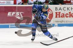 DEL - Eishockey - ERC Ingolstadt - Augsburger Panther - Saison 2017/2018 - Darin Olver (#40 ERCI) beim Schlagschuss - Foto: Meyer Jürgen
