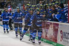 DEL - Eishockey - Playoff - Viertelfinale -  Spiel3 - ERC Ingolstadt - Adler Mannheim - Saison 2017/2018 - Der 2:1 Führungstreffer von Ville Koistinen - jubel - Foto: Meyer Jürgen