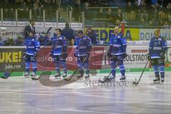 DEL - Eishockey - Playoffs - Spiel 1 - Viertelfinale - ERC Ingolstadt - Adler Mannheim - Saison 2017/2018 - Starting Six der Panther - Sean Sullivan (#37 ERCI) - Mike Collins (#13 ERCI) - Brett Olson (#16 ERCI) - Matt Pelech (#23 ERCI) - John Laliberte (#