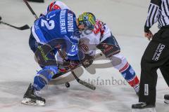 DEL - Eishockey - Playoff - Viertelfinale -  Spiel3 - ERC Ingolstadt - Adler Mannheim - Saison 2017/2018 - Kael Mouillierat (#22 ERCI) beim Bully - Foto: Meyer Jürgen