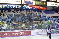 DEL - Eishockey - ERC Ingolstadt - Adler Mannheim - PlayOffs - Spiel 3 - Choreographie Fans Fahnen Jubel