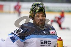 DEL - Eishockey - ERC Ingolstadt - Kölner Haie - Testspiel - Saison 2017/2018 - Jochen Reimer (#32Torwart ERCI) beim warm machen - Foto: Meyer Jürgen