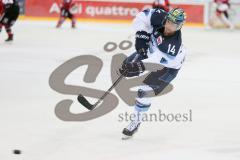 DEL - Eishockey - ERC Ingolstadt - Kölner Haie - Testspiel - Saison 2017/2018 - Dustin Friesen (#14 ERCI) beim warm machen - Foto: Meyer Jürgen