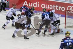 DEL - Eishockey - Saison 2018/2019 - ERC Ingolstadt - Kölner Haie - Gustaf Wesslau Torwart (#29 Köln) - Darin Olver (#40 ERCI) - Mashinter Brandon (#53 ERCI) - Foto: Meyer Jürgen