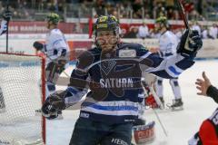 DEL - Eishockey - Saison 2018/2019 - ERC Ingolstadt - Iserlohn Roosters - Patrick Cannone (#12 ERCI) mit dem 2:0 Führungstreffer - jubel - Sebastian Dahm Torwart (#31 Iserlohn) - Foto: Meyer Jürgen