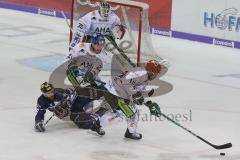 DEL - Eishockey - Saison 2018/2019 - ERC Ingolstadt - Augsburger Panther - Jerry D´Àmigo (#9 ERCI) - Drew Leblanc (#19 Augsburg) - Markus Keller Torwart (#35 Augsburg) - Foto: Meyer Jürgen