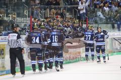 DEL - Eishockey - ERC Ingolstadt - Krefeld Pinguine - Tor 1:0 ERC durch Sean Sullivan (ERC 37) Jubel an der Bande