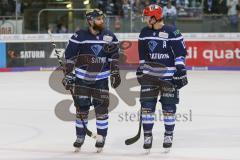 DEL - Eishockey - Saison 2018/2019 - ERC Ingolstadt - Straubing Tigers - Jerry D´Àmigo (#9 ERCI) - Mike Collins (#13 ERCI) - topscorer - Foto: Meyer Jürgen