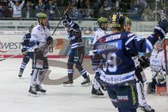 DEL - Eishockey - Saison 2018/2019 - ERC Ingolstadt - Iserlohn Roosters - Thomas Greilinger (#39 ERCI) mit dem 1:0 Führungstreffer - Sebastian Dahm Torwart (#31 Iserlohn) -  jubel - Foto: Meyer Jürgen