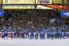 DEL - Eishockey - Saison 2018/2019 - ERC Ingolstadt - Augsburger Panther - Die Mannschaft bedankt sich bei den Fans - jubel - Foto: Meyer Jürgen