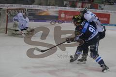 DEL - Eishockey - Saison 2018/2019 - ERC Ingolstadt - Eisbären Berlin - Laurin Braun (#91 ERCI) mit einem Schuss auf das Tor - Kevin Poulin Torwart (#40 Berlin) - Foto: Meyer Jürgen