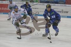 DEL - Eishockey - Saison 2018/2019 - ERC Ingolstadt - Augsburger Panther - Brandon Mashinter (#53 ERCI) - Thomas Holzmann (#17 Augsburg) - Foto: Meyer Jürgen