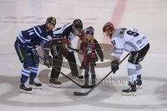 DEL - Eishockey - Saison 2018/2019 - ERC Ingolstadt - Kölner Haie - Dustin Friesen (#14 ERCI) beim Anfangsbully - Bullykind - Moritz Müller (#91 Köln) - Foto: Meyer Jürgen