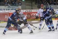 DEL - Eishockey - ERC Ingolstadt - Kölner Haie - PlayOff VF - Spiel 6 - Jerry D`Amigo (9 ERC) Austin Madaisky (23 Köln) Patrick Cannone (ERC 12)