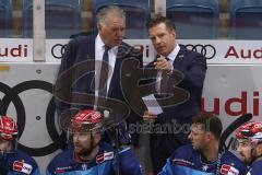 DEL - Eishockey - Saison 2020/21 - ERC Ingolstadt - Schwenninger Wild Wings - Doug Shedden (Cheftrainer ERCI) - Tim Regan (Co-Trainer ERCI) - Foto: Jürgen Meyer
