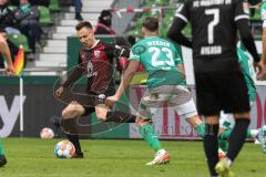 2.BL; SV Werder Bremen - FC Ingolstadt 04; Dominik Franke (3 FCI) Nicolai Rapp (23 Bremen)