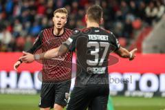 3. Liga; FC Ingolstadt 04 - Borussia Dortmund II; Torchance verpasst, ärgert sich Pascal Testroet (37, FCI) Benjamin Kanuric (8, FCI)