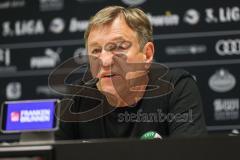 3. Liga; FC Ingolstadt 04 - VfB Lübeck; 6:1; Pressekonferenz Interview Cheftrainer Jens Mertens (VfB)