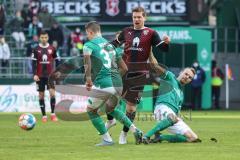 2.BL; SV Werder Bremen - FC Ingolstadt 04; Denis Linsmayer (23, FCI) Marco Friedl (32 Bremen) Christian Groß (36 Bremen)