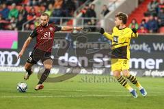 3. Liga; FC Ingolstadt 04 - Borussia Dortmund II; David Kopacz (29, FCI) Pohlmann Ole (30 BVB2)