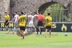3. Liga; Borussia Dortmund II - FC Ingolstadt 04;  Gelbe Karte für Lukas Fröde (34, FCI)