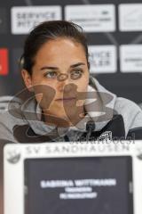 3. Liga; SV Sandhausen - FC Ingolstadt 04; Pressekonferenz Interview Cheftrainerin Sabrina Wittmann (FCI)