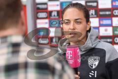 3. Liga; FC Ingolstadt 04 - VfB Lübeck; vor dem Spiel Cheftrainerin Sabrina Wittmann (FCI) Interview