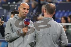 2.BL; FC Schalke 04 - FC Ingolstadt 04; Cheftrainer André Schubert (FCI) im ersten TV Interview vor dem Spiel mit Sky