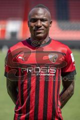 Moussa Doumbouya (27, FCI) ; FC Ingolstadt 04; 3.Liga, Porträttermin 2022/2023,
