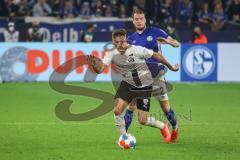 2.BL; FC Schalke 04 - FC Ingolstadt 04; Angriff Dennis Eckert Ayensa (7, FCI) Ouwejan Thomas (2 S04)