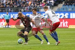2.BL; Hamburger SV - FC Ingolstadt 04; Maximilian Beister (11, FCI) Meißner Robin (22 HSV) #Schonlau Sebastian (4 HSV)