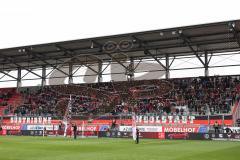 3. Liga; FC Ingolstadt 04 - SG Dynamo Dresden; Fan Fankurve Banner Fahnen Spruchband