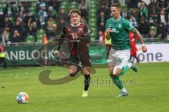 2.BL; SV Werder Bremen - FC Ingolstadt 04; Dennis Eckert Ayensa (7, FCI) Marco Friedl (32 Bremen)