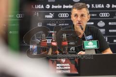 3. Liga; FC Ingolstadt 04 - SpVgg Unterhaching; Interview Pressekonferenz Cheftrainer Michael Köllner (FCI)